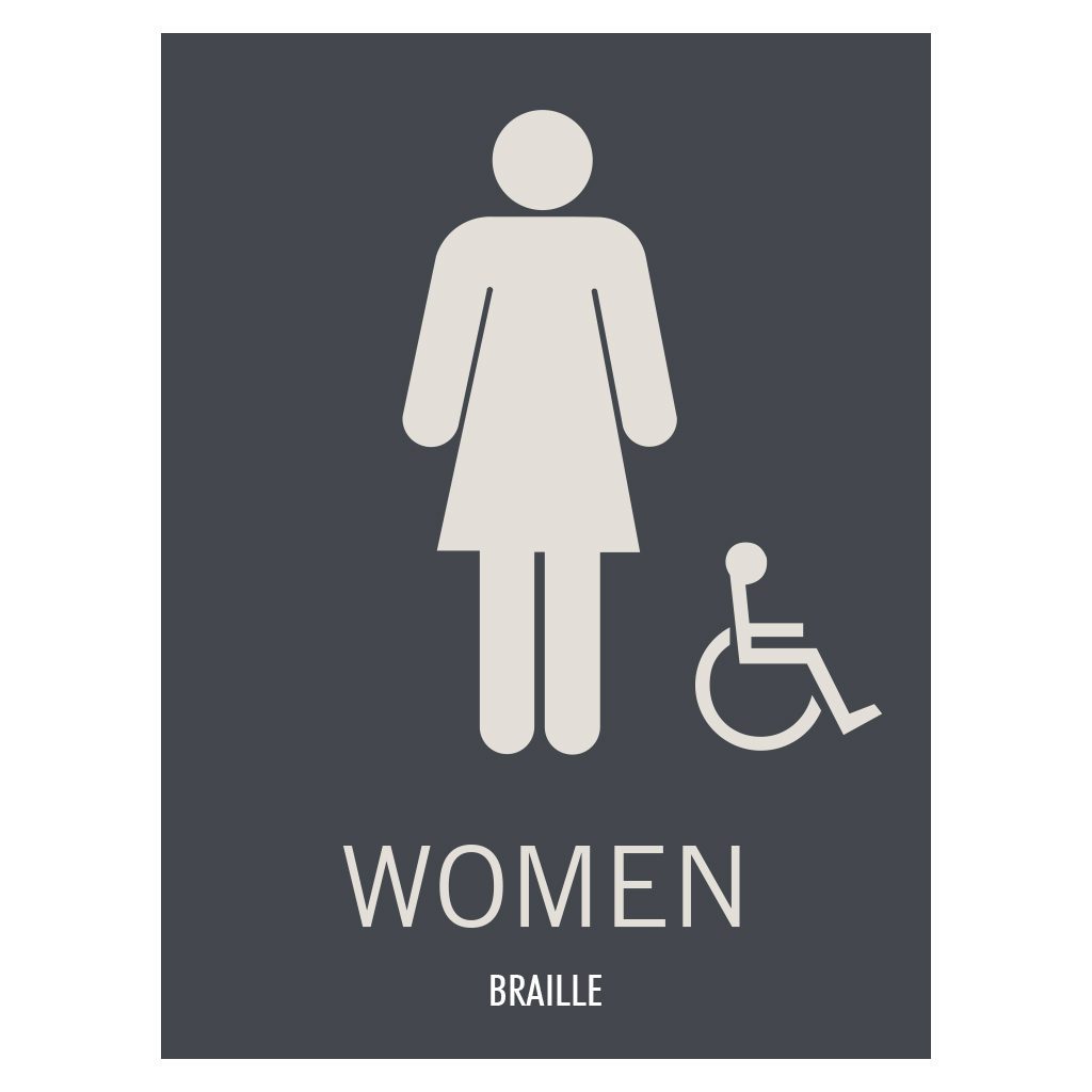 Hyatt Place Women Hotel and Retail Restroom Wall Sign, ADA Compliant Room Signs and ADA Restroom Signs for Sale