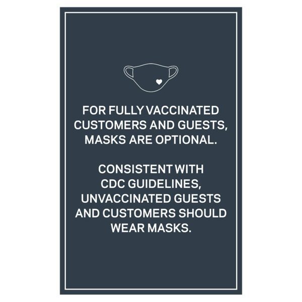 92361MN Covid safety signs: Masks are optional. Hotel Signage Guidelines, Retail Store Signs, and Interior Office Signs.