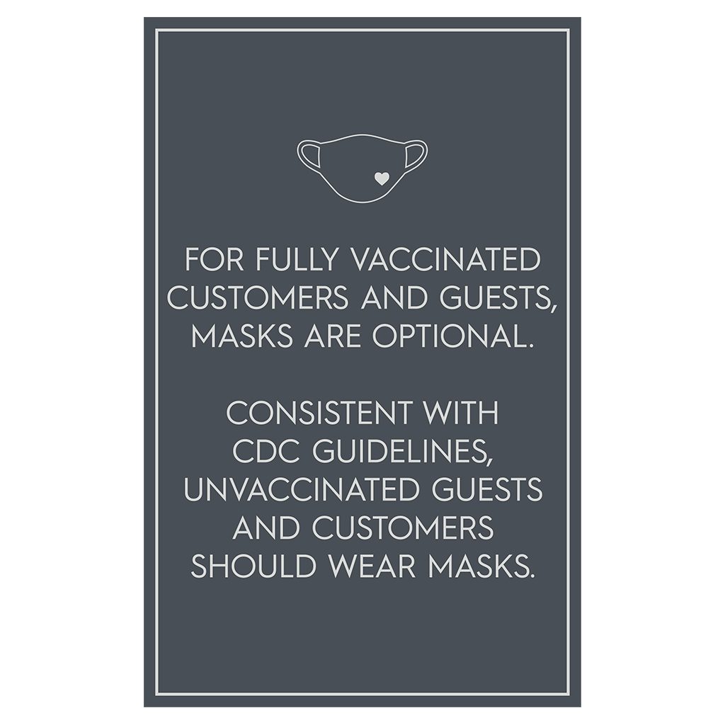 92361SL Covid safety signs: Masks are optional. Hotel Signage Guidelines, Retail Store Signs, and Interior Office Signs.